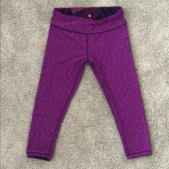 Purple Patterned Leggings - Picture 2 of 2